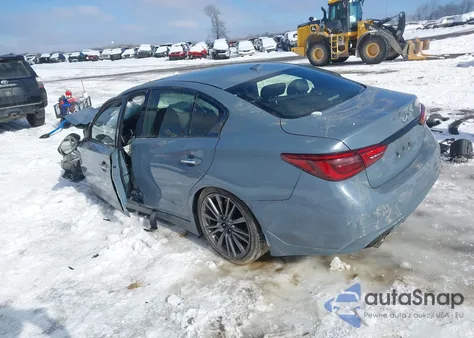 2021 Infiniti Q50 Red Sport 400 z USA, uszkodzony, nr VIN JN1FV7DP3MM850766